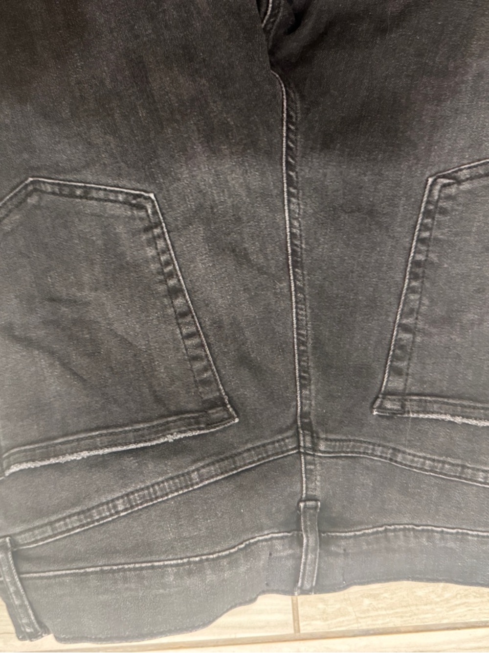 FRAME High-Rise Le Slim Palazzo Wide Leg Jeans in Broken (Black) sz 31 - Picture 8 of 10